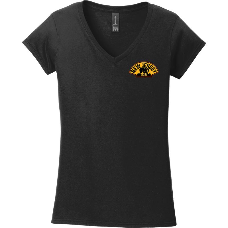 NJ Bears Softstyle Ladies Fit V-Neck T-Shirt