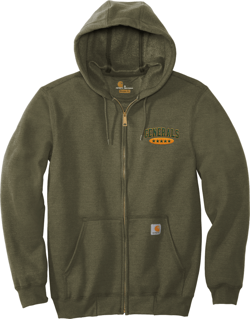 Red Bank Generals Carhartt Midweight Hooded Zip-Front Sweatshirt