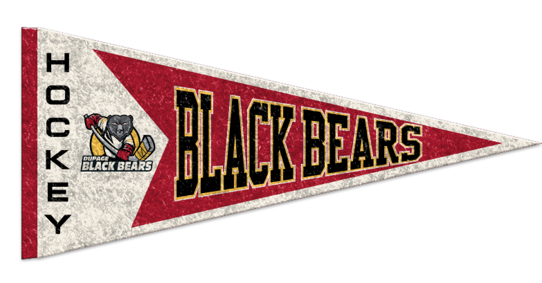 Dupage Black Bears Premium Felt Pennant 18" Wide