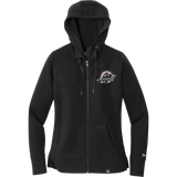 Allegheny Badgers New Era Ladies French Terry Full-Zip Hoodie