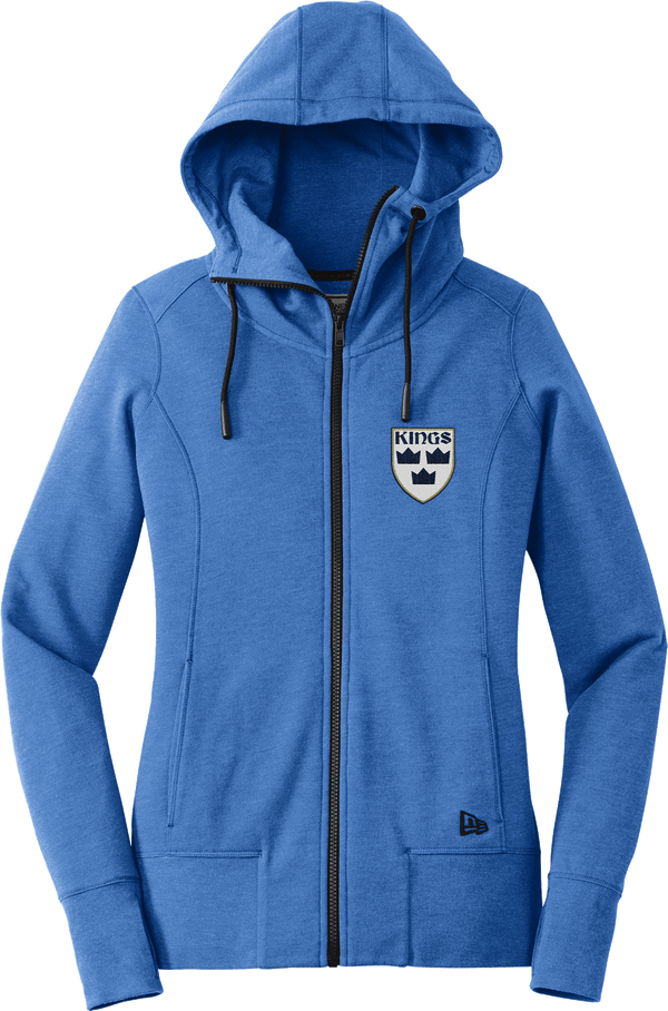 North Jersey Kings New Era Ladies Tri-Blend Fleece Full-Zip Hoodie