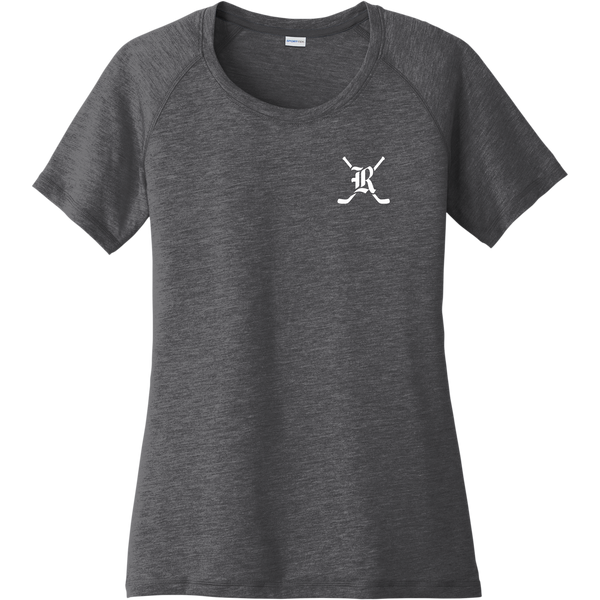 Randolph Middle School Ladies PosiCharge Tri-Blend Wicking Scoop Neck Raglan Tee