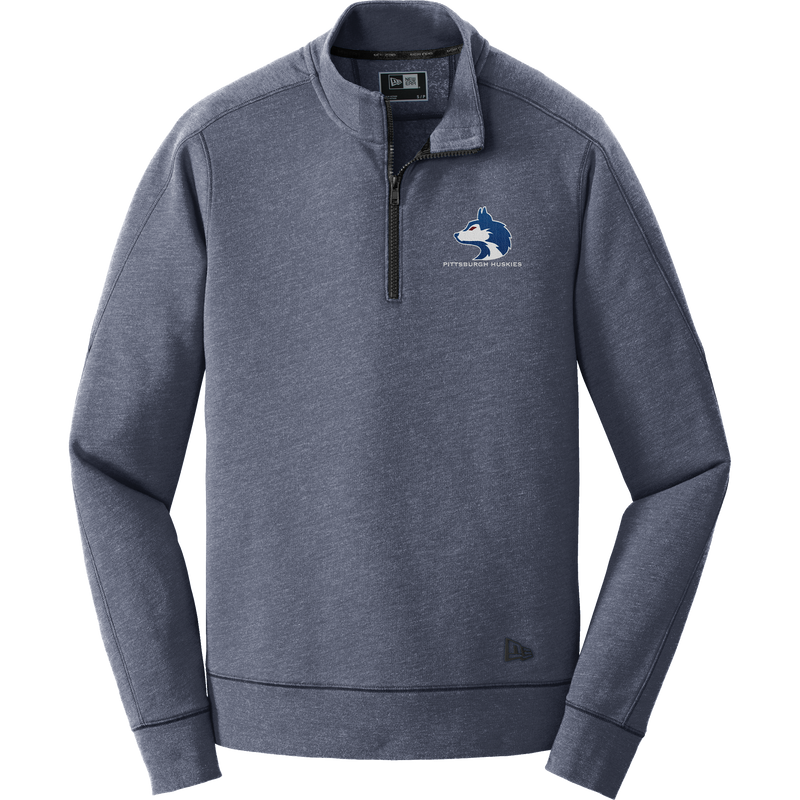 Pittsburgh Huskies New Era Tri-Blend Fleece 1/4-Zip Pullover