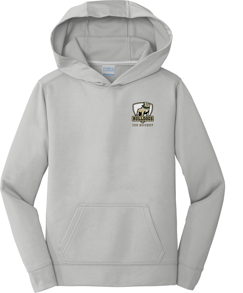 HVM Bulldogs Youth Performance Fleece Pullover Hooded Sweatshirt