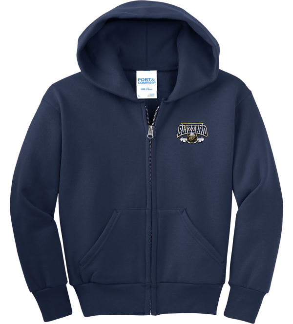 Blizzard Youth Core Fleece Full-Zip Hooded Sweatshirt