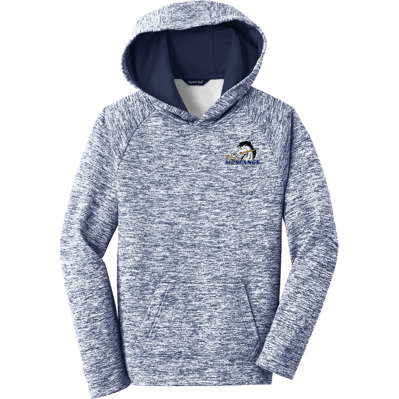 Mid-State Mustangs Youth PosiCharge Electric Heather Fleece Hooded Pullover