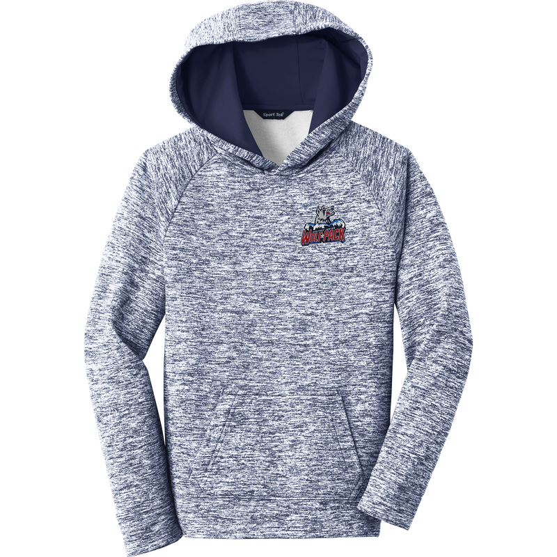 Hartford Jr. Wolfpack Youth PosiCharge Electric Heather Fleece Hooded Pullover